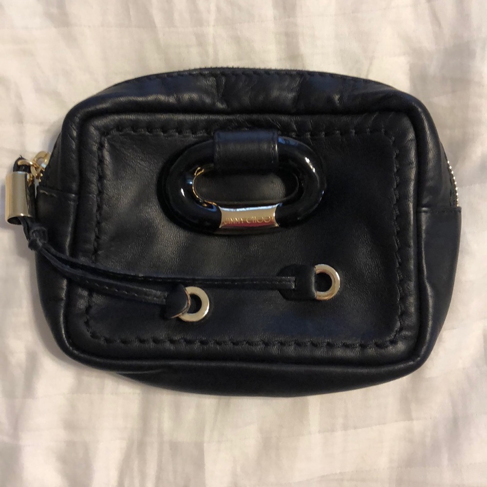 Jimmy Choo Black Leather pouch